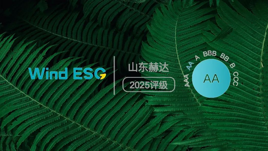 赫達(dá)集團(tuán)獲2025 Wind ESG“AA”評級!